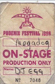 Phoenix Festival 1996, Megadog Stage Pass